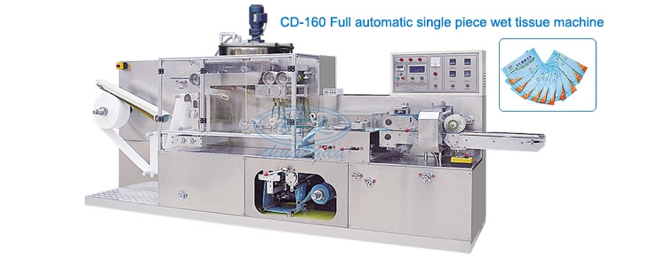 Máquina para fazer lenço umedecido de 1 única unidade CD-160 (automática)