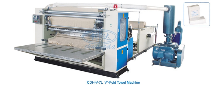 Máquina para fazer papel toalha CDH-V-7L (com dobra em V)